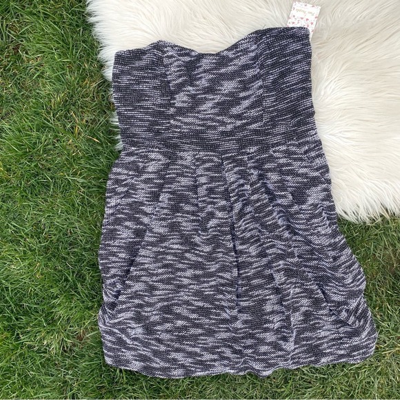 FREE PEOPLE Nyima Tweed Mini knit Strapless Tube Dress NWT - Picture 2 of 6